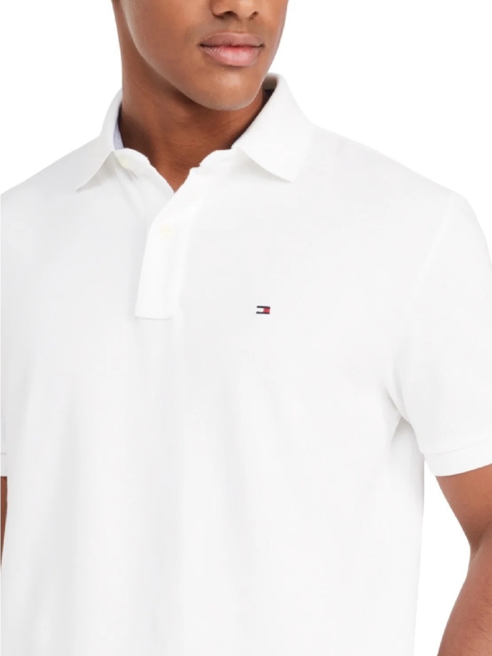 Men’s Tommy Hilfiger White Slim Fit Stretch Polo Shirt Sz: S